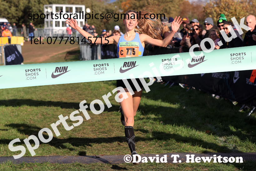 Girls Under-15s 2025 National Cross Country Relays, Berry Hill Park, Mansfield. Photo: David T. Hewitson/Sports for All Pics